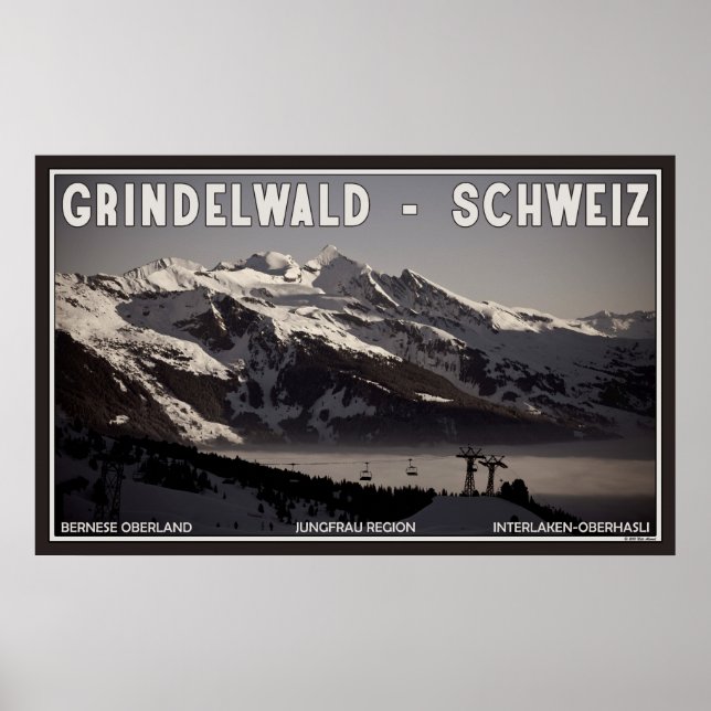 Nebel über Grindelwald Poster (Vorne)