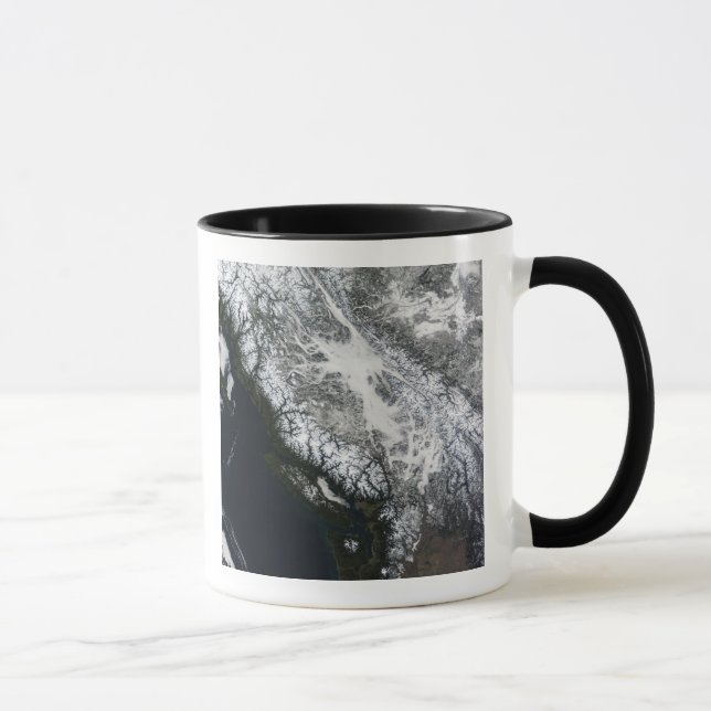 Nebel und Schnee in British Columbia Tasse (Rechts)