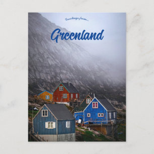 Nebel zieht durch Kullorsuaq Grönland Postkarte