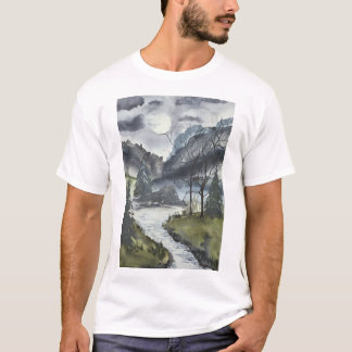 Nebelberg-Männer-T-Shirt T-Shirt