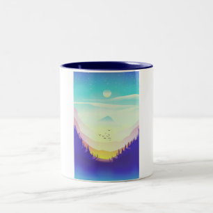Nebelberge Zweifarbige Tasse