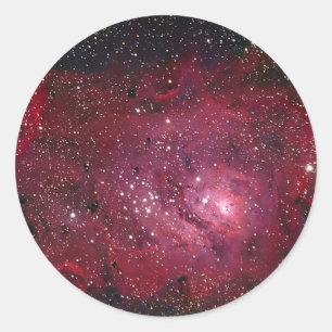 Nebelfleck NGC 6523 der Lagune-M8 Runder Aufkleber