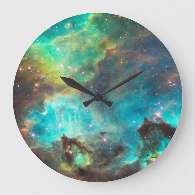 Nebelfleck-Wanduhr Große Wanduhr (Vorderseite)