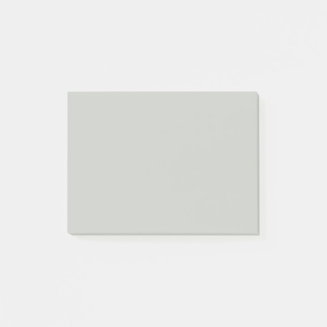Nebelgrau-grüner Einheitsfarbton Post-it Klebezettel (Vorderseite)