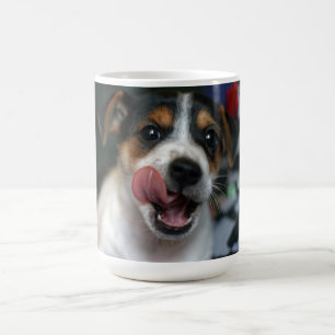 Nebelhafte leckende Lippen Kaffeetasse