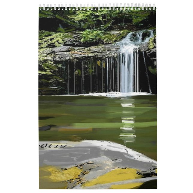 Nebelhafte Wasserfälle Kalender (Titelbild)