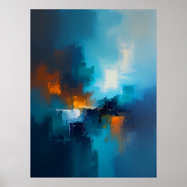 Nebelhaftes Blau  Poster (Vorne)