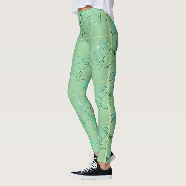 Nebelhaftes Kleeblatt  Leggings (Links)