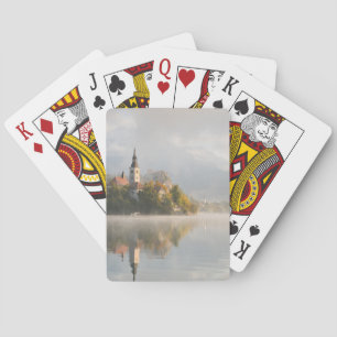 Nebeliger ausgeblutete Spielkarten des