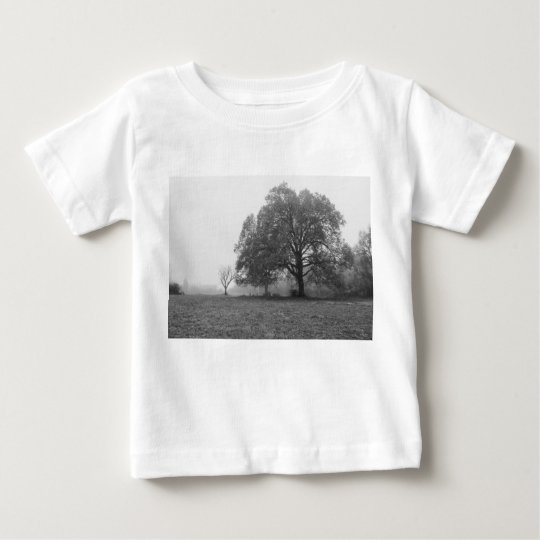 Nebeliger Herbst-MorgenGrayscale Baby T-shirt