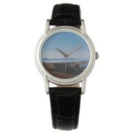 Nebeliger Horizont-Vergangenheits-Weiß-Punkt Armbanduhr