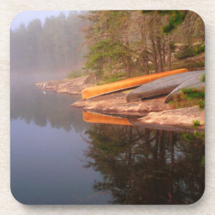 Nebeliger Kanu-Campingplatz, Lake Kawnipi, Untersetzer