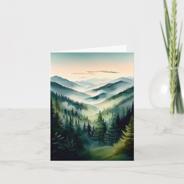 Nebeliger Morgen Bergkiefern (Vorderseite)