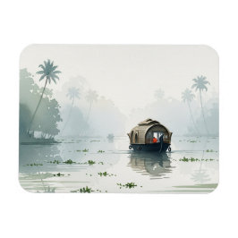 Nebeliger Morgen in Kerala Indien Magnet