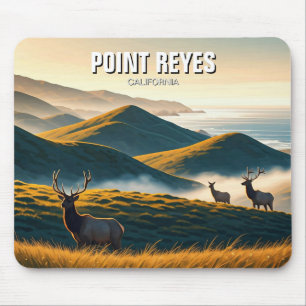 Nebeliger Point Reyes National Seashore Elk Mousepad