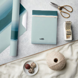Nebeliger See Morgen Szenen-Wrap-Papier Geschenkpapier