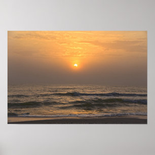 Nebeliger Sonnenuntergang auf Cape San Blas, Flori Poster