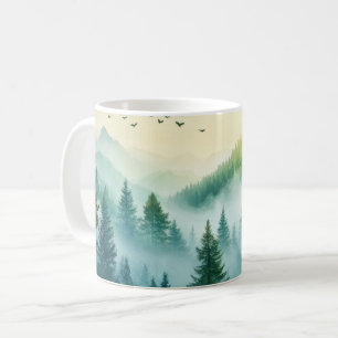 Nebeliger Wald Kaffeetasse