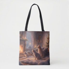 Nebeliger Weihnachtsmorgen am Kamin Tasche