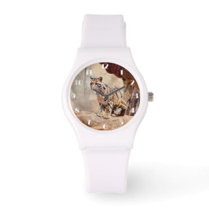 Nebelparder Bild Natur Wildleben exotisch Armbanduhr