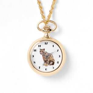 Nebelparder-Foto Dschungel große Katze Tier Armbanduhr