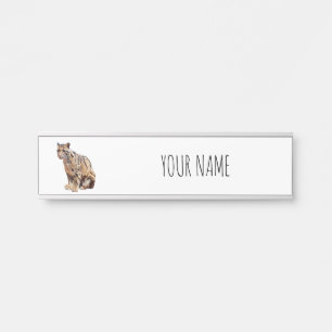 Nebelparder-Foto Dschungel große Katze Tier Türschild