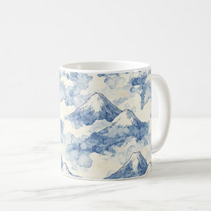 Nebelspitzen – Wasserfarben-Gebirgslandschaft (3) Kaffeetasse