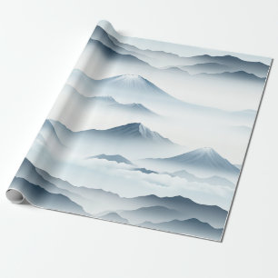 Nebelspitzen – Wasserfarben-Gebirgslandschaft (4) Geschenkpapier