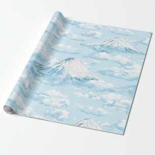 Nebelspitzen – Wasserfarben-Gebirgslandschaft (6) Geschenkpapier
