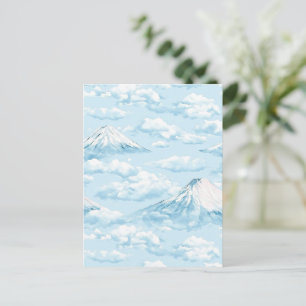 Nebelspitzen – Wasserfarben-Gebirgslandschaft (6) Postkarte