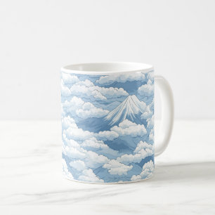 Nebelspitzen – Wasserfarben-Gebirgslandschaft (7) Kaffeetasse