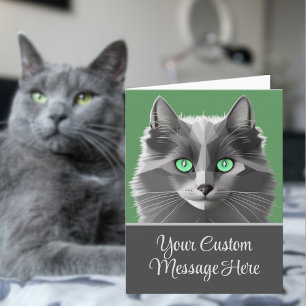 Nebelung Grey Cat Face - N'Importe Quel Texte De C