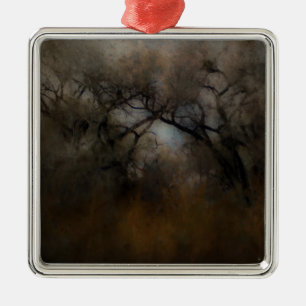 Nebelverhangene Baumwollpappeln Silbernes Ornament