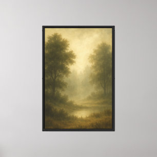 Nebelwald-Traumlandschaft-Kunstprint Leinwanddruck