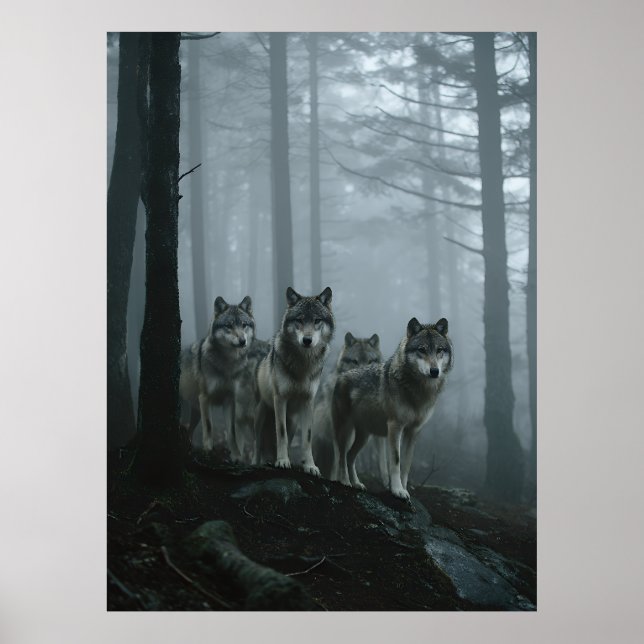 Nebelwald-Wolfpack Poster (Vorne)