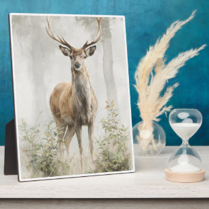 Nebelwaldhirsch-Kunst Fotoplatte