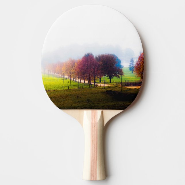 Nebelwiese im Herbst Tischtennis Schläger (Vorderseite)