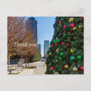 Neben dem Dallas Weihnachtsbaum Vielen Dank Postkarte