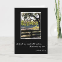Neben stillen Wassern - Psalm 23 Sympathie-Karte