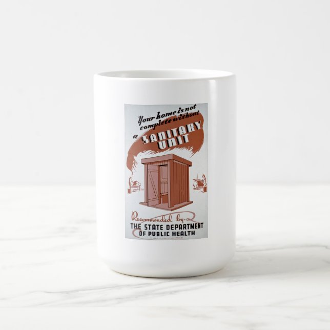 Nebengebäude WPA-Plakat Kaffeetasse (Mittel)
