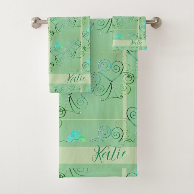 Neblige Shamrock-Handtuch Badhandtuch Set (Insitu)