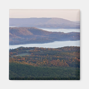 Neblige Täler und Herbstlaub in Ozark Magnet