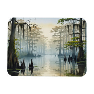 Nebliger Congaree National Park South Carolina Magnet