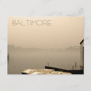 Nebliges Baltimore Postkarte