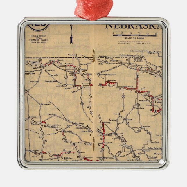 Nebraska 2 ornament aus metall (Vorne)