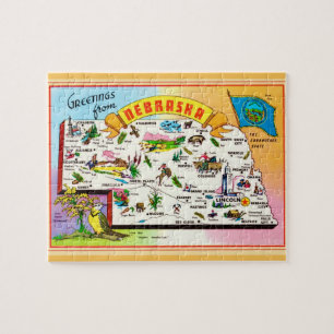 Nebraska 8x10 Postkarten-Karten-Puzzle