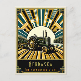 Nebraska | Art Deco Postkarte