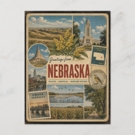 Nebraska Authentische Vintage-Postkarte Postkarte