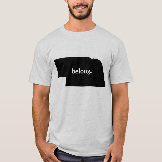 Nebraska Belong Staaten Map T-Shirt (Vorderseite)