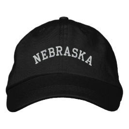 Nebraska bestickte, anpassbare Cap Black Bestickte Baseballkappe